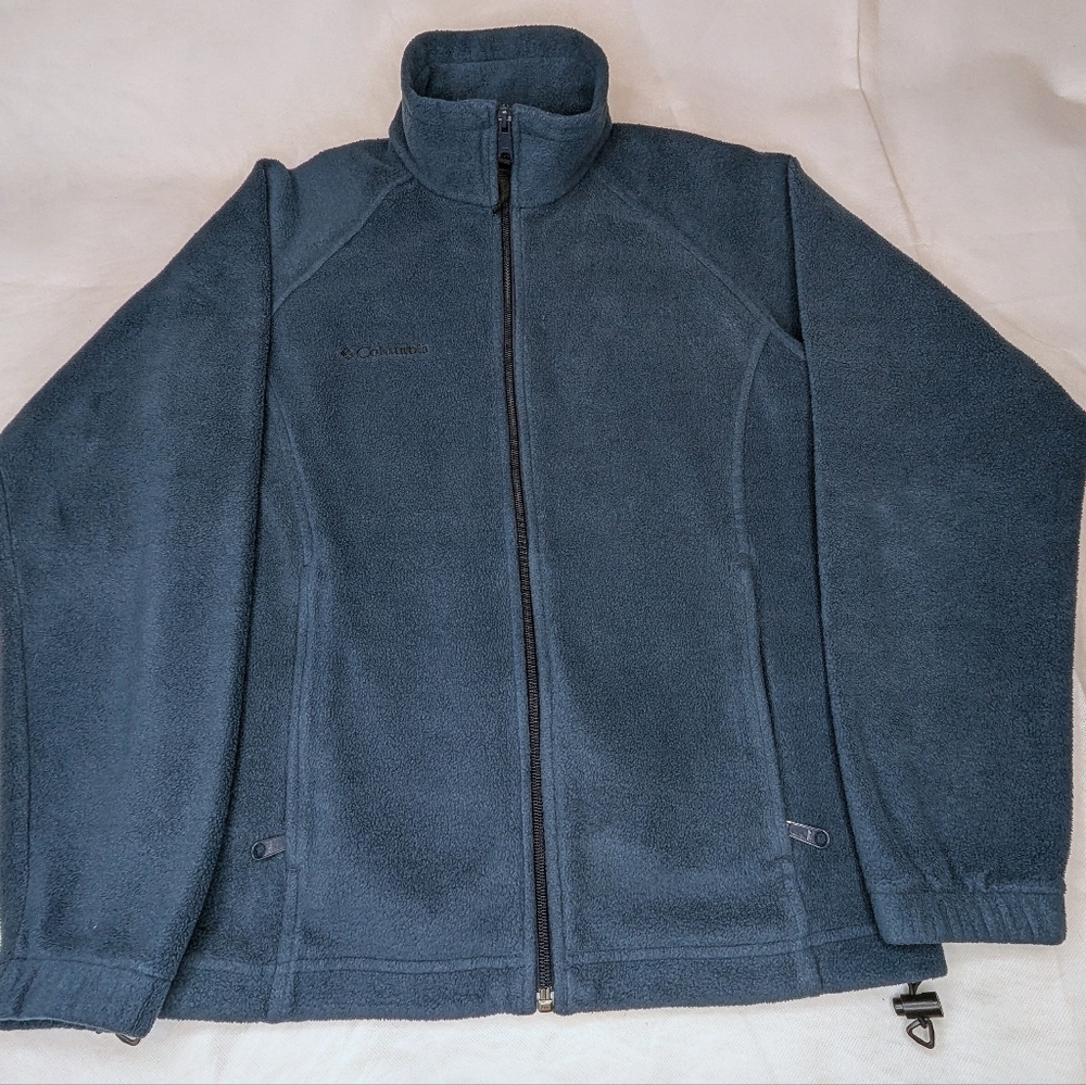Columbia Fleece Jacket Zip Front Mock Neck Warm Jacket - Picture 6 of 12